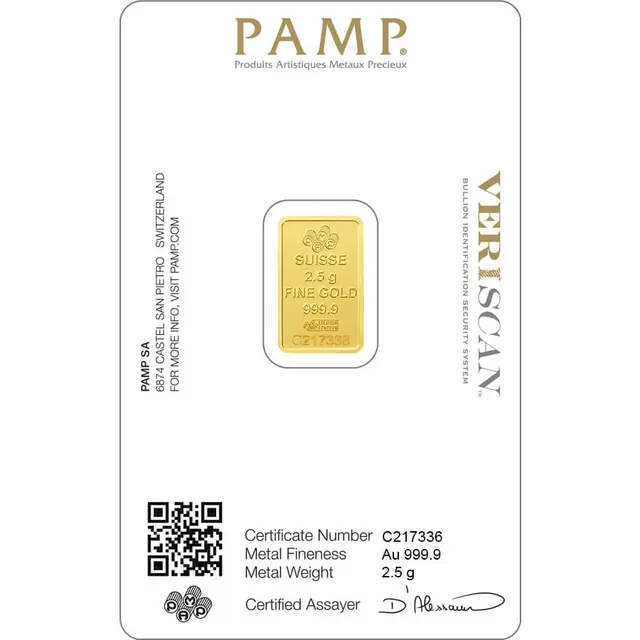 Lingote de Oro de 2.5 Gramos – Pamp Suisse Lady Fortuna — foto 2